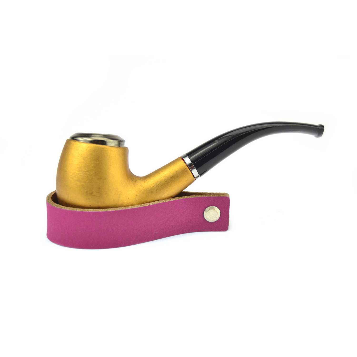 Leder Pfeifenhalter Pink
