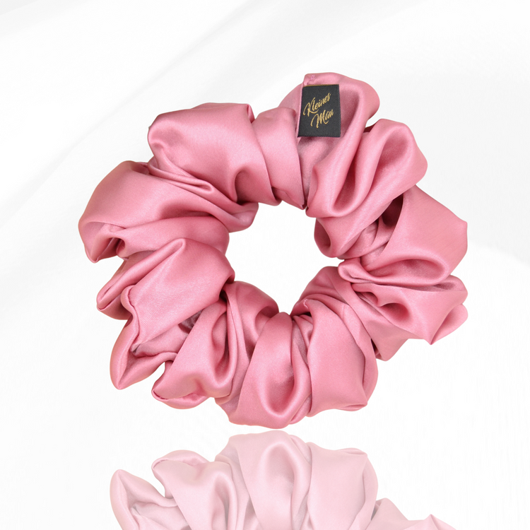 Rosa satin Haargummi