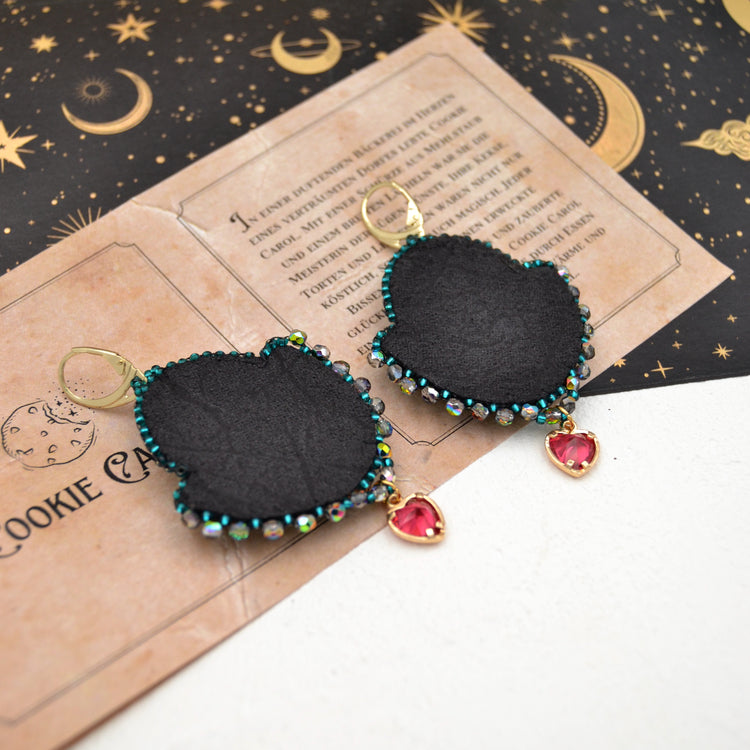 Handgestickte Perlen Ohrringe "Cookie Carol" Magic Carols Collection