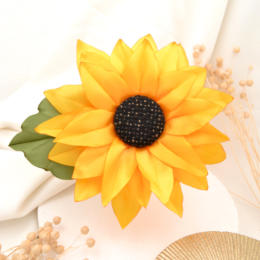 großer Sonnenblumen Haarclip handgefertigt von KLeines Mau