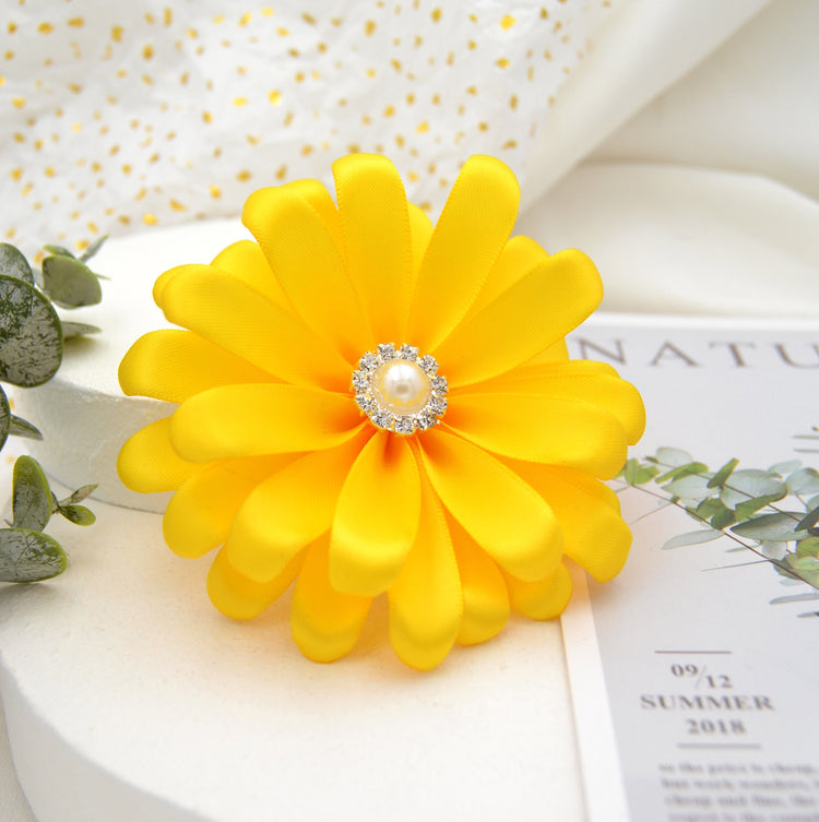 Blumenhaarclip mit gelber Gerbera Blüte