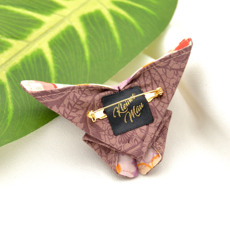 Stoff Brosche "Leyla" Schmetterling im Origami Stil aus süßen retro Stoffen