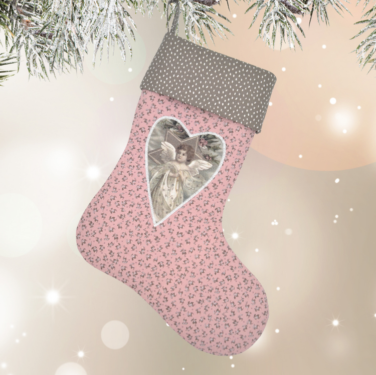 Nikolausstiefel "Angel & Star" - Nikolausstiefel mit Engel Applikation