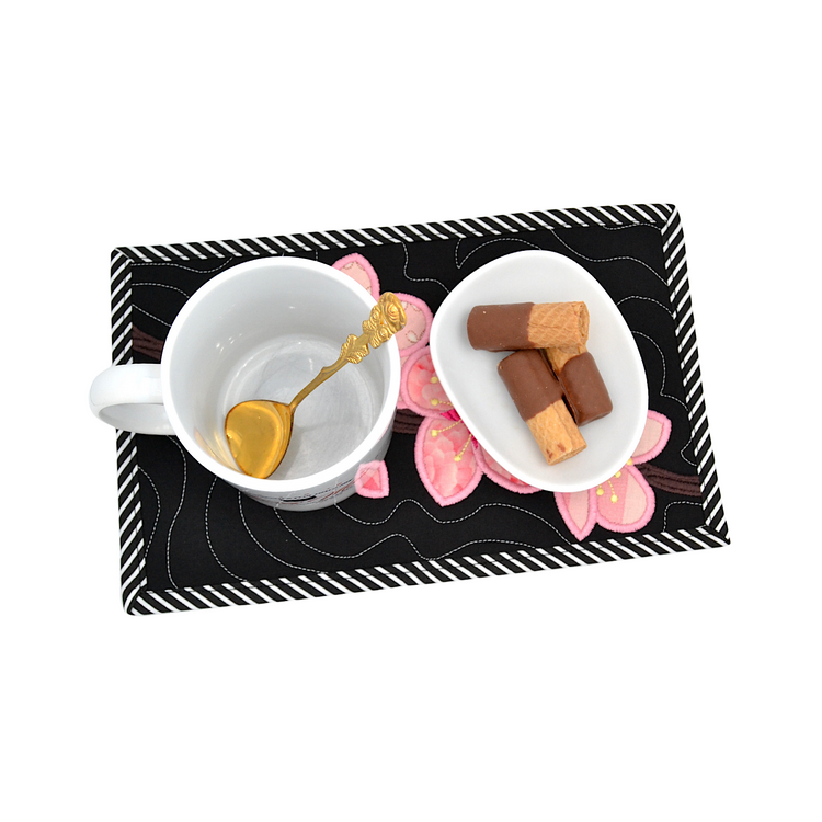 Großer Tassen Untersetzer Mug Rug "Cherry Blossom"
