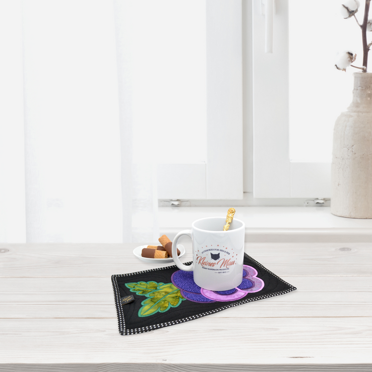 Großer Tassen Untersetzer Mug Rug "Pansy"