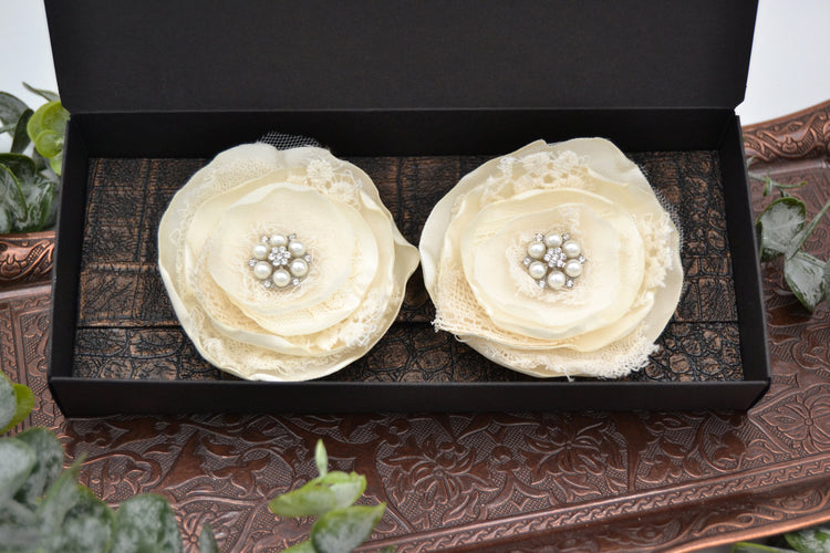 Haarclips 2er Set "Ivory"