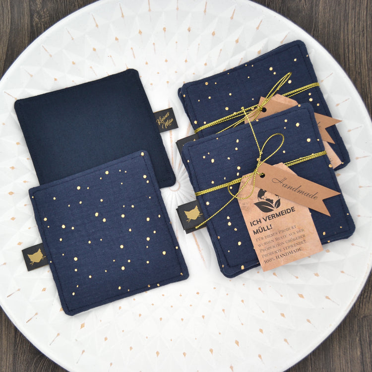 Untersetzer 4er Set Blau & Gold