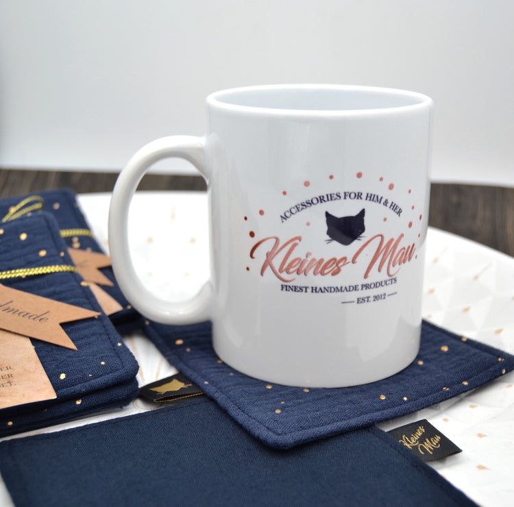 Untersetzer 4er Set Blau & Gold