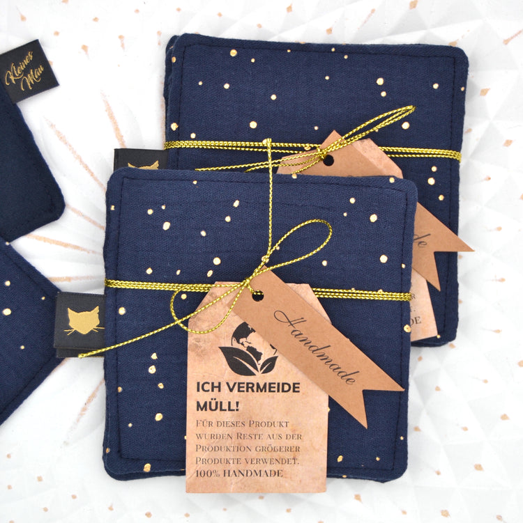 Untersetzer 4er Set Blau & Gold