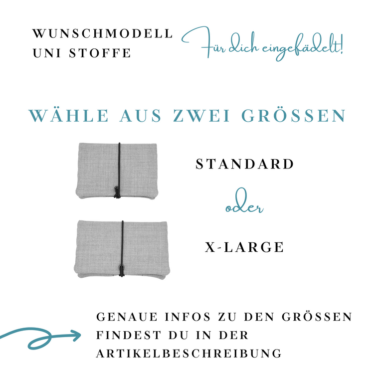 Dein Tabakbeutel Wunschmodell: Schwarz, Weiß & Grau