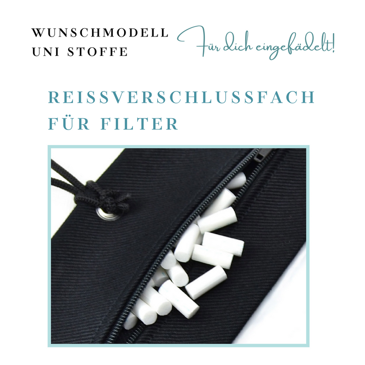 Dein Tabakbeutel Wunschmodell: Schwarz, Weiß & Grau