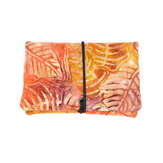 Tabakbeutel aus Stoff mit Gummiverschluss Orange