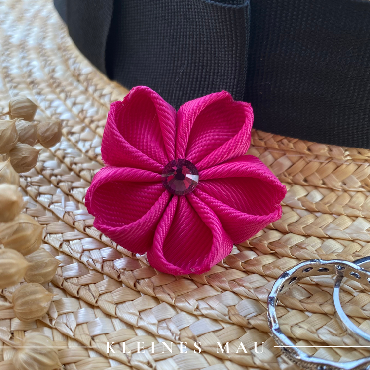 Blumen Ansteckpin "Deep Pink"
