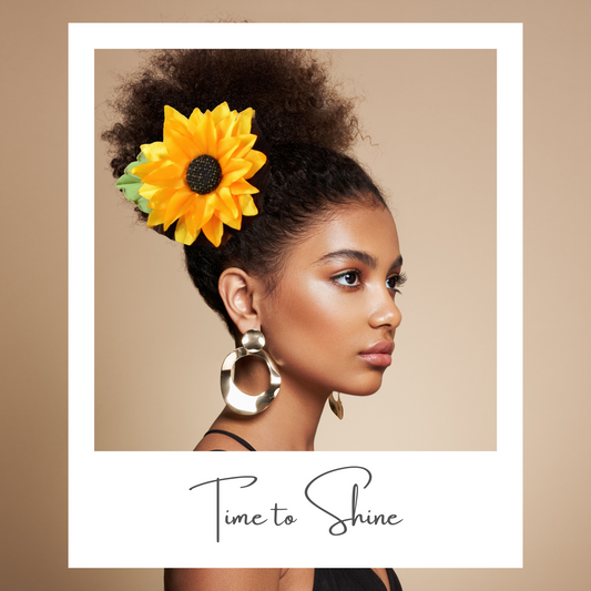 Sonnenblume fürs Haar | Blumenhaarclip "Sunflower" handgefertigte Satinblüte