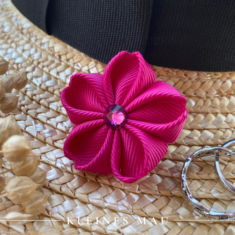 Blumen Ansteckpin "Deep Pink"