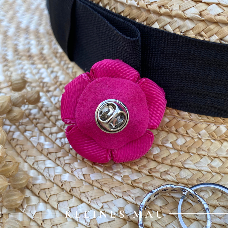 Blumen Ansteckpin "Deep Pink"