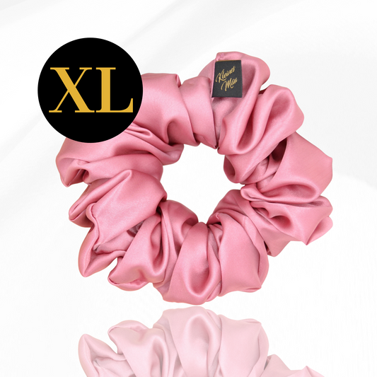 XL Scrunchie aus Rosa Satin