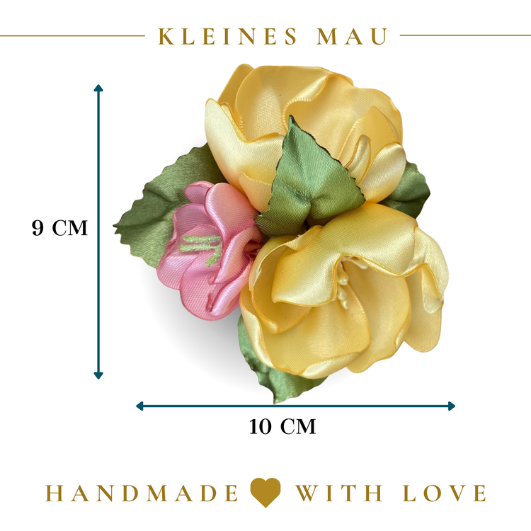 Handgefertigter Blumenhaarclip „Summer Bouquet“