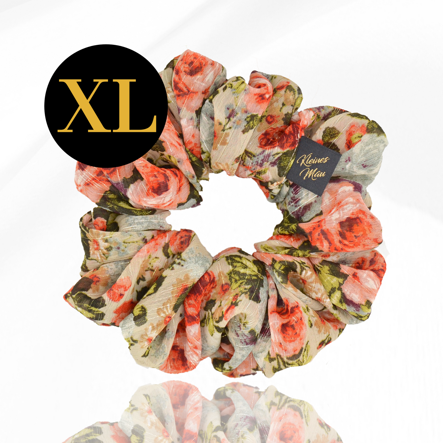XL Scrunchie aus Stoff mit Blumenmuster