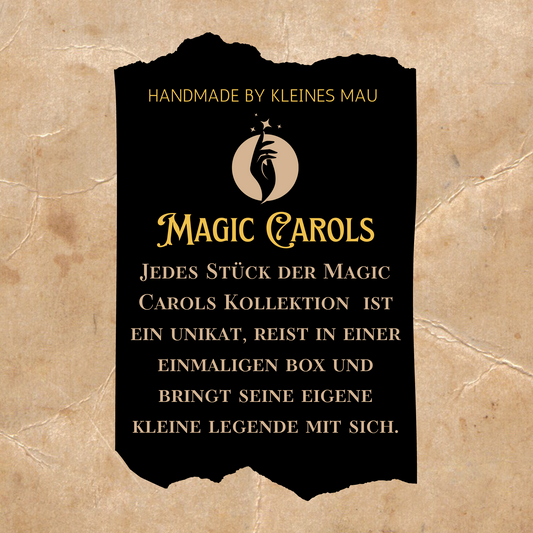 Perlen Brosche "Princess Carol" Perlenbestickte Brosche mit Mädchen - Magic Carols Collection