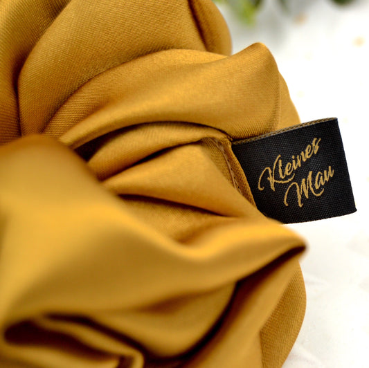 Großer voluminöser Satin Scrunchie "Gold"
