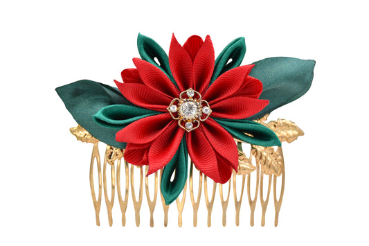 Haarkamm "Weihnachtsstern" Weihnachtlicher Haarschmuck für die Hochsteckfrisur
