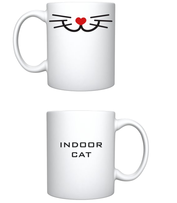 Tasse "Indoor Cat" Kaffebecher mit Schnäuzchen